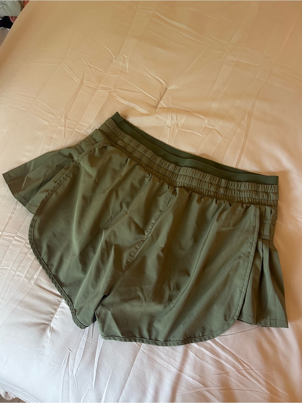 Joy Lab Olive Green Athletic Skort-Style Shorts - Picture 2 of 4